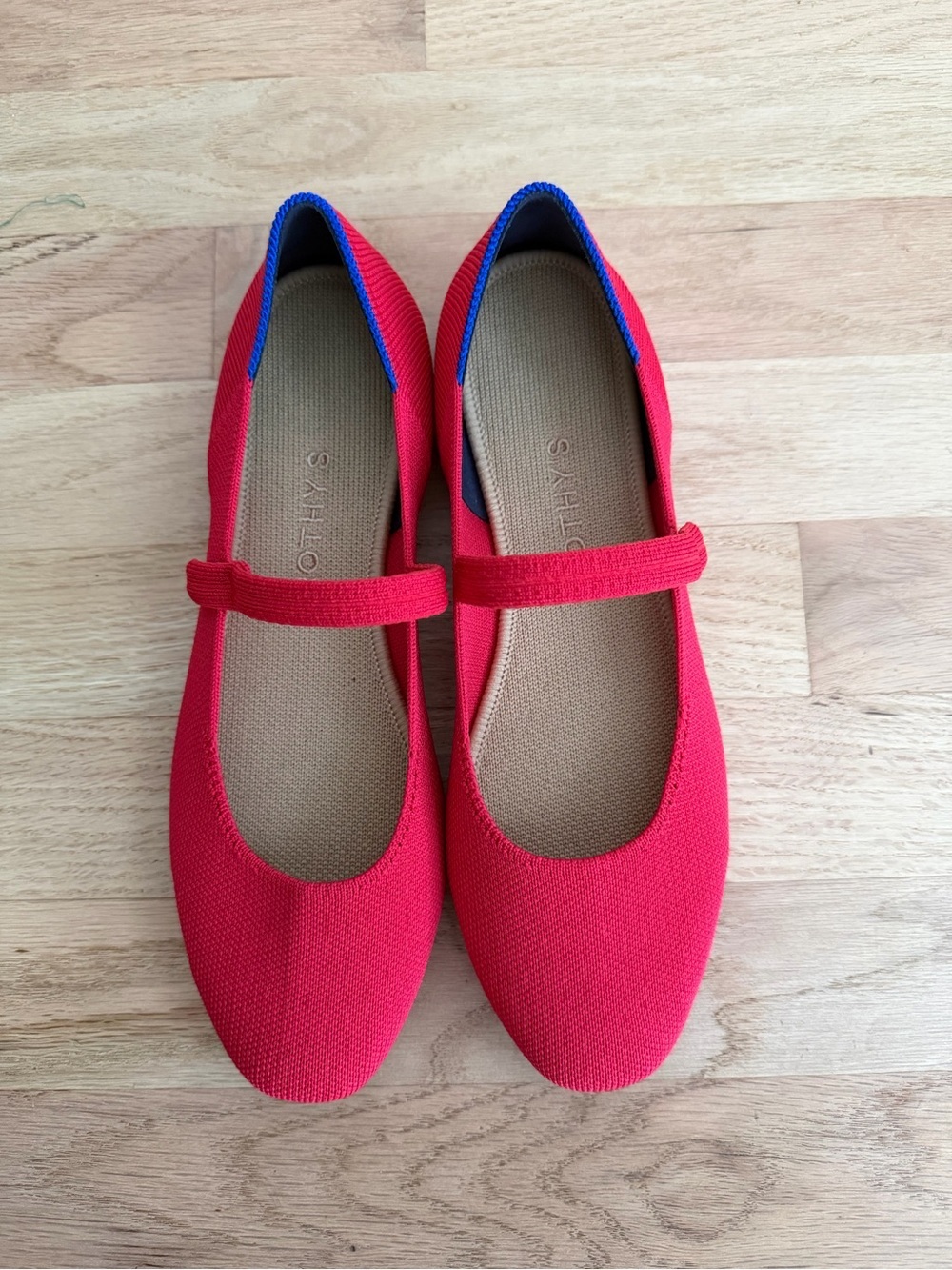 Rothy’s The Square Mary Jane Lollipop Red Size 7.5 - Picture 4 of 8